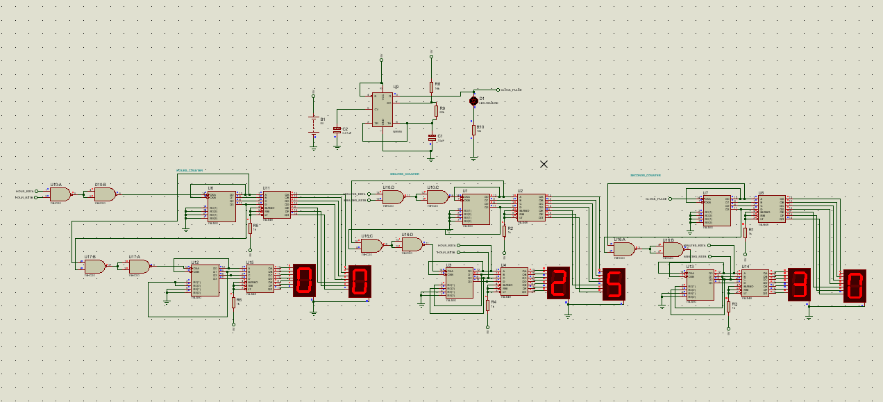 Discrete digital clock